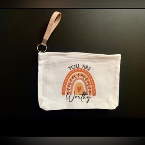 “ You Are Worthy “ Pouch & Wristlet / Keychain